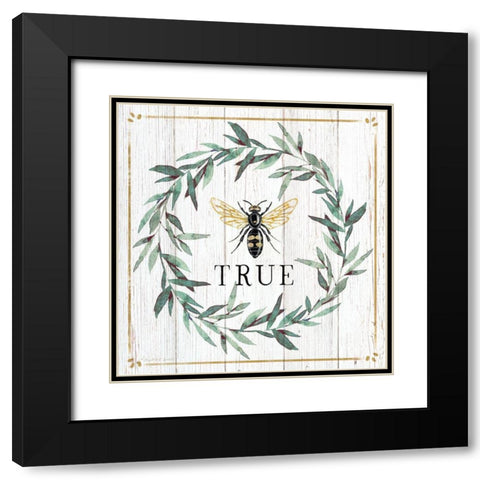 Be True Black Modern Wood Framed Art Print with Double Matting by Tyndall, Elizabeth