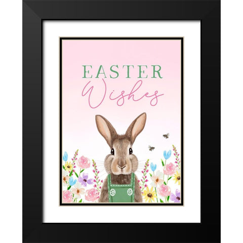 Easter Wishes Black Modern Wood Framed Art Print with Double Matting by Tyndall, Elizabeth