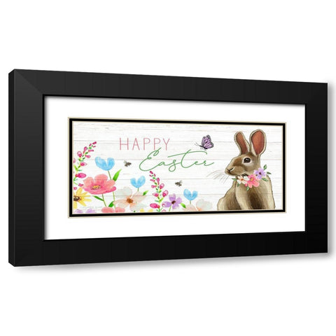 Happy Easter Black Modern Wood Framed Art Print with Double Matting by Tyndall, Elizabeth