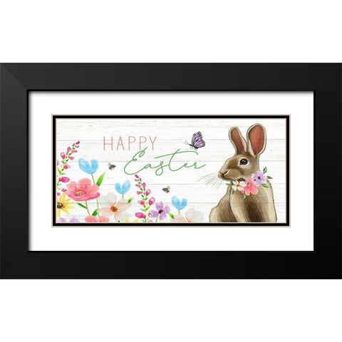 Happy Easter Black Modern Wood Framed Art Print with Double Matting by Tyndall, Elizabeth