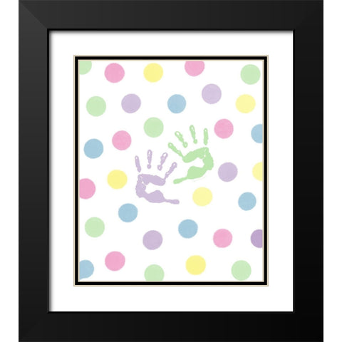 Hand Prints Black Modern Wood Framed Art Print with Double Matting by Tyndall, Elizabeth