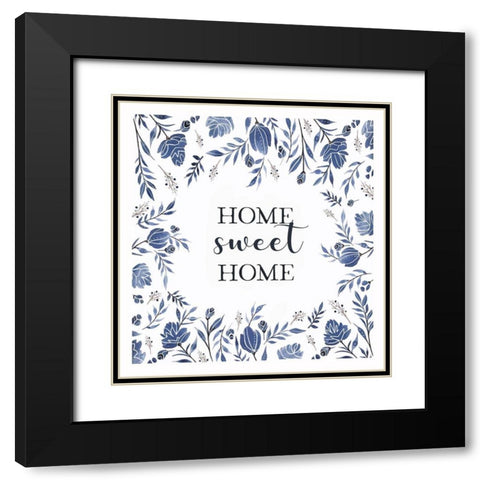 Home Sweet Home Black Modern Wood Framed Art Print with Double Matting by Tyndall, Elizabeth