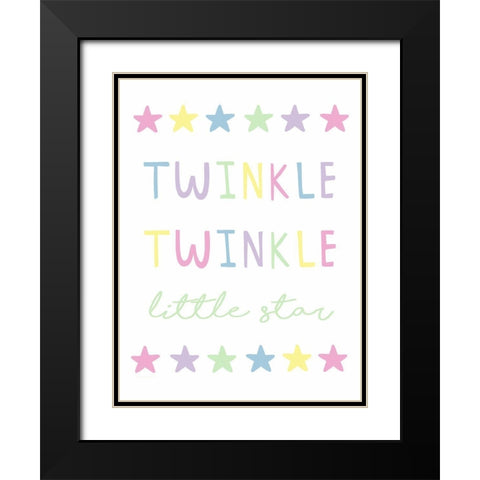 Little Star Black Modern Wood Framed Art Print with Double Matting by Tyndall, Elizabeth