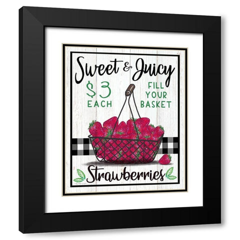 Sweet and Juicy Black Modern Wood Framed Art Print with Double Matting by Tyndall, Elizabeth