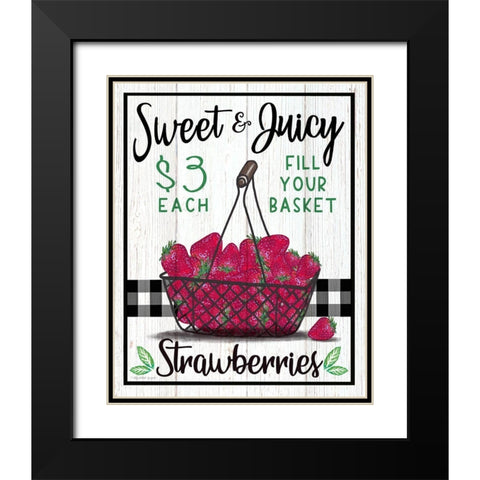 Sweet and Juicy Black Modern Wood Framed Art Print with Double Matting by Tyndall, Elizabeth