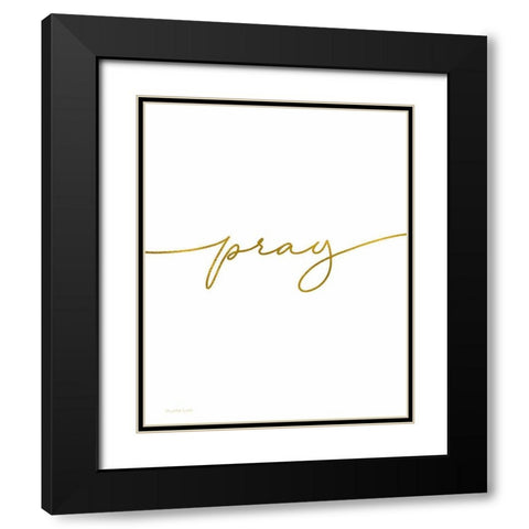 Pray Black Modern Wood Framed Art Print with Double Matting by Tyndall, Elizabeth