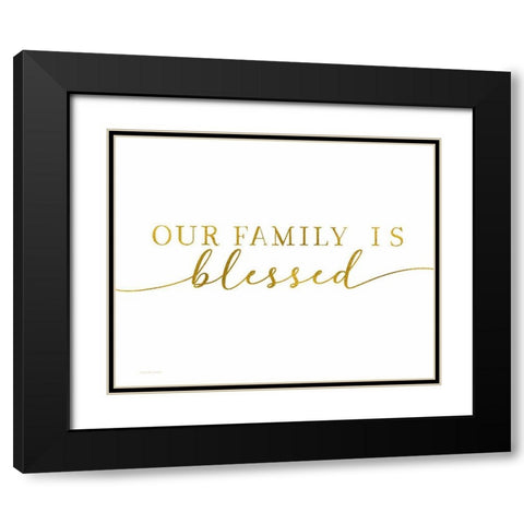 Blessed Family Black Modern Wood Framed Art Print with Double Matting by Tyndall, Elizabeth