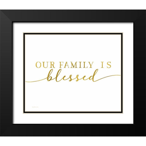 Blessed Family Black Modern Wood Framed Art Print with Double Matting by Tyndall, Elizabeth