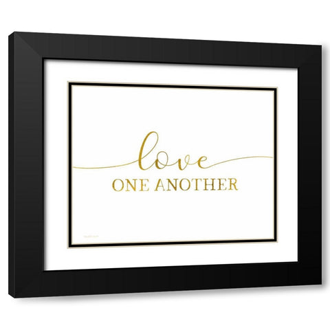 Love One Another Black Modern Wood Framed Art Print with Double Matting by Tyndall, Elizabeth