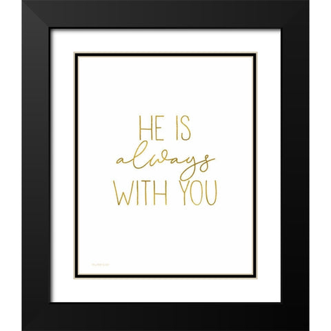 Always With You Black Modern Wood Framed Art Print with Double Matting by Tyndall, Elizabeth