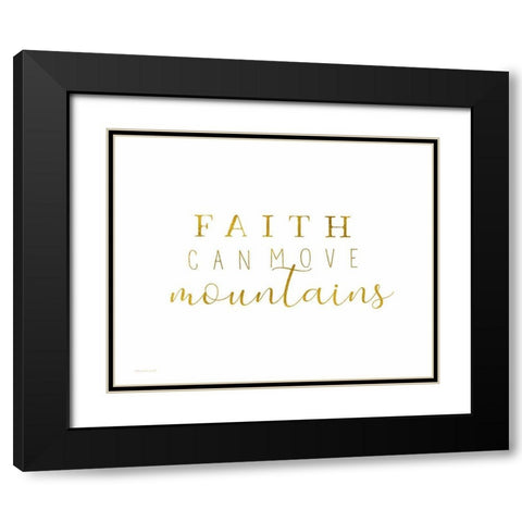 Move Mountains Black Modern Wood Framed Art Print with Double Matting by Tyndall, Elizabeth