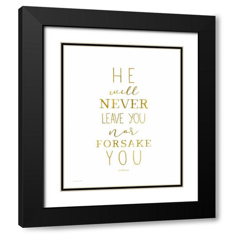 Forsake You Black Modern Wood Framed Art Print with Double Matting by Tyndall, Elizabeth