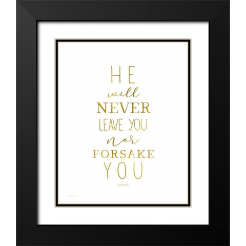 Forsake You Black Modern Wood Framed Art Print with Double Matting by Tyndall, Elizabeth