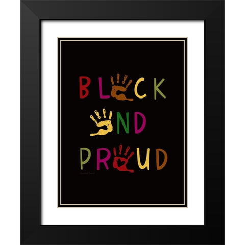 Black and Proud Black Modern Wood Framed Art Print with Double Matting by Tyndall, Elizabeth