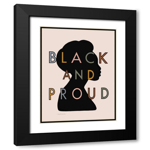 Black and Proud Black Modern Wood Framed Art Print with Double Matting by Tyndall, Elizabeth