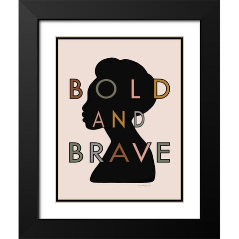 Bold and Brave Black Modern Wood Framed Art Print with Double Matting by Tyndall, Elizabeth