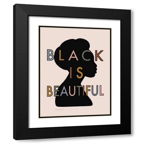 Black is Beautiful Black Modern Wood Framed Art Print with Double Matting by Tyndall, Elizabeth