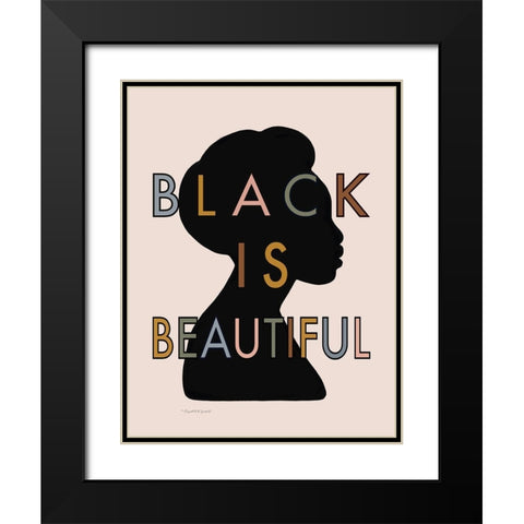 Black is Beautiful Black Modern Wood Framed Art Print with Double Matting by Tyndall, Elizabeth