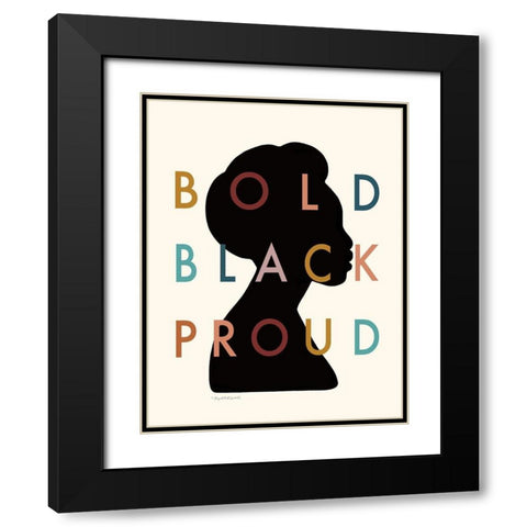 Bold Black Proud Black Modern Wood Framed Art Print with Double Matting by Tyndall, Elizabeth