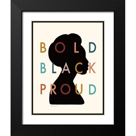 Bold Black Proud Black Modern Wood Framed Art Print with Double Matting by Tyndall, Elizabeth