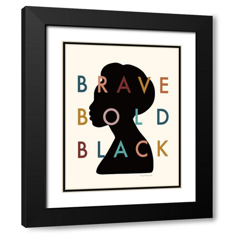 Brave Bold Black Black Modern Wood Framed Art Print with Double Matting by Tyndall, Elizabeth