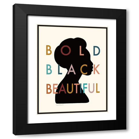 Bold Black Beautiful Black Modern Wood Framed Art Print with Double Matting by Tyndall, Elizabeth