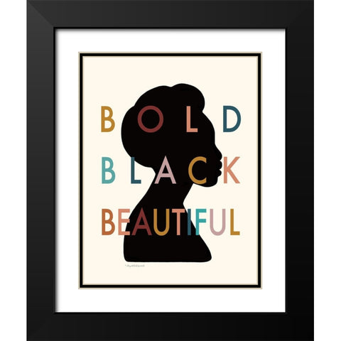 Bold Black Beautiful Black Modern Wood Framed Art Print with Double Matting by Tyndall, Elizabeth