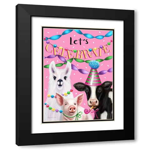 Party Animals II Black Modern Wood Framed Art Print with Double Matting by Tyndall, Elizabeth