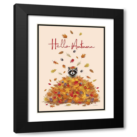 Hello Autumn Black Modern Wood Framed Art Print with Double Matting by Tyndall, Elizabeth