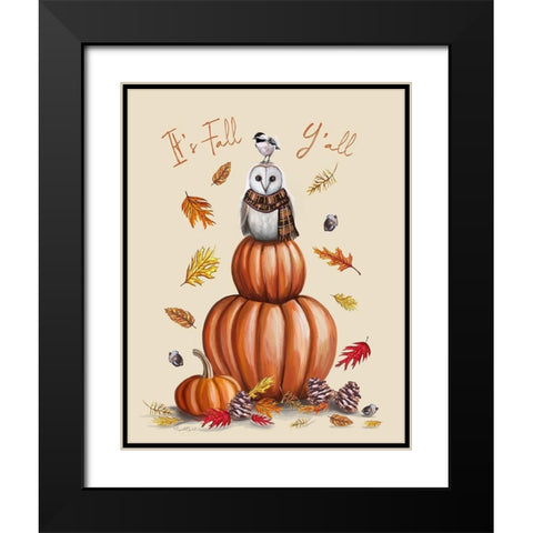 Its Fall Yall Black Modern Wood Framed Art Print with Double Matting by Tyndall, Elizabeth