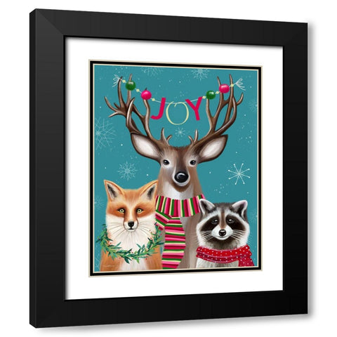 Joy Black Modern Wood Framed Art Print with Double Matting by Tyndall, Elizabeth