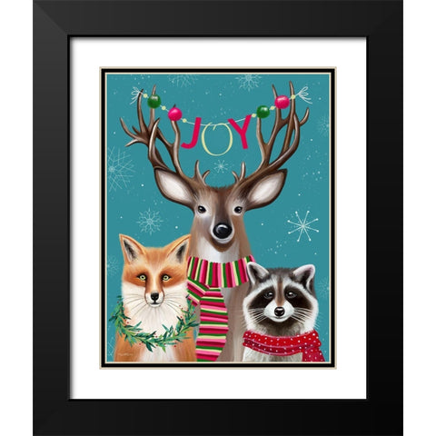 Joy Black Modern Wood Framed Art Print with Double Matting by Tyndall, Elizabeth