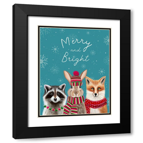 Merry and Bright Black Modern Wood Framed Art Print with Double Matting by Tyndall, Elizabeth