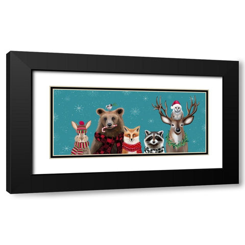 Holiday Friends II Black Modern Wood Framed Art Print with Double Matting by Tyndall, Elizabeth