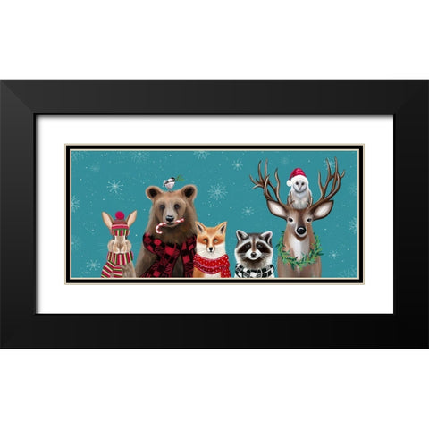 Holiday Friends II Black Modern Wood Framed Art Print with Double Matting by Tyndall, Elizabeth