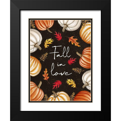 Fall in Love Black Modern Wood Framed Art Print with Double Matting by Tyndall, Elizabeth