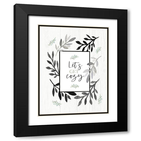 Lets Get Cozy Black Modern Wood Framed Art Print with Double Matting by Tyndall, Elizabeth