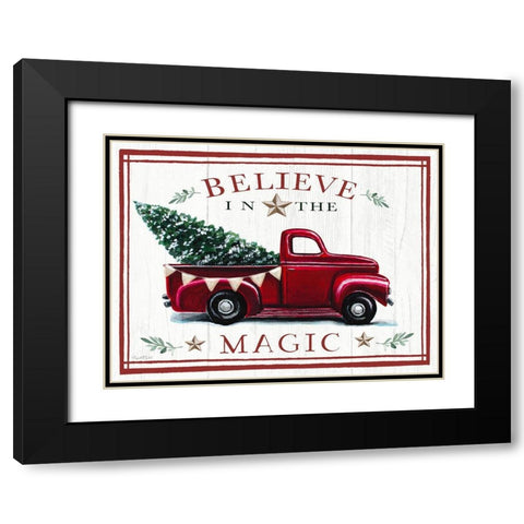 Believe in the Magic Black Modern Wood Framed Art Print with Double Matting by Tyndall, Elizabeth