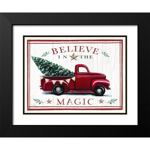 Believe in the Magic Black Modern Wood Framed Art Print with Double Matting by Tyndall, Elizabeth