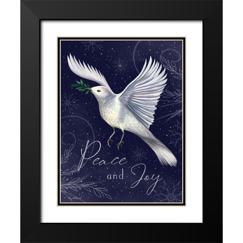 Peace and Joy Black Modern Wood Framed Art Print with Double Matting by Tyndall, Elizabeth