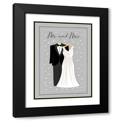 Mr. and Mrs. Black Modern Wood Framed Art Print with Double Matting by Tyndall, Elizabeth