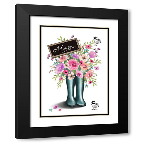 Mom Black Modern Wood Framed Art Print with Double Matting by Tyndall, Elizabeth