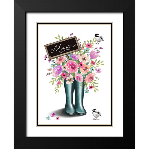 Mom Black Modern Wood Framed Art Print with Double Matting by Tyndall, Elizabeth