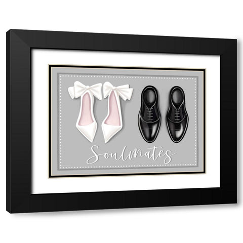 Soul Mates Black Modern Wood Framed Art Print with Double Matting by Tyndall, Elizabeth