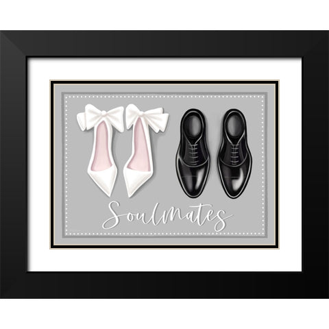 Soul Mates Black Modern Wood Framed Art Print with Double Matting by Tyndall, Elizabeth