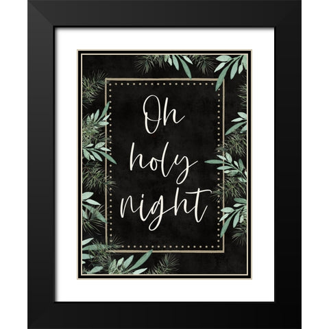 Oh Holy Night Black Modern Wood Framed Art Print with Double Matting by Tyndall, Elizabeth