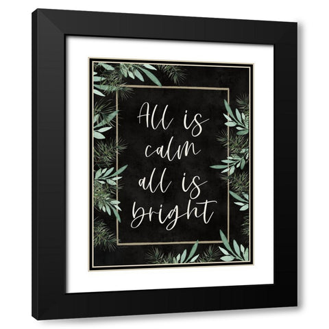 All is Calm Black Modern Wood Framed Art Print with Double Matting by Tyndall, Elizabeth