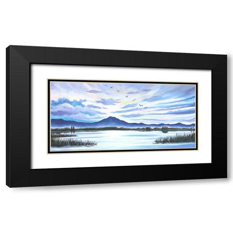 Water and Sky Black Modern Wood Framed Art Print with Double Matting by Tyndall, Elizabeth