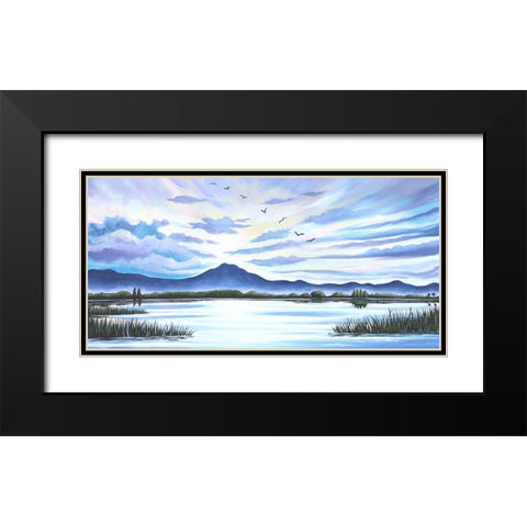 Water and Sky Black Modern Wood Framed Art Print with Double Matting by Tyndall, Elizabeth