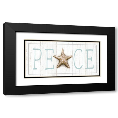 Peace Black Modern Wood Framed Art Print with Double Matting by Tyndall, Elizabeth